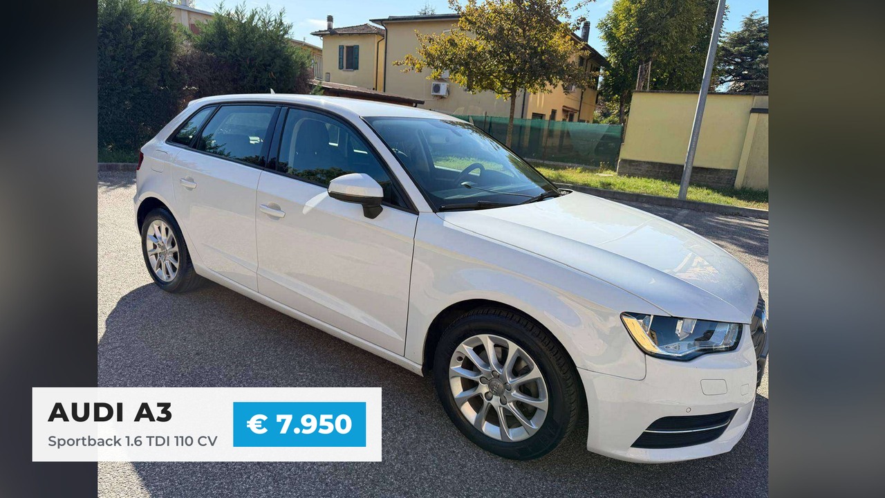 Video Audi A3 Sportback 1.6 TDI - NEOP. - NAV. - 12 MESI DI GARANZIA -